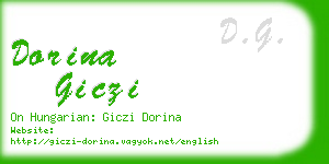 dorina giczi business card